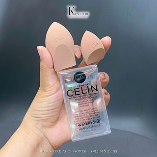 Bông mút Celin tán kem nền siêu mịn siêu mềm 2 màu đen và nâu