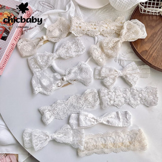 Băng đô/turban ren hoa cho bé gái