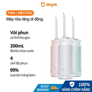 Máy tăm nước di động Mijia F400 | 4 chế độ | Loại bỏ 99% mảng bám | Thiết kế vòi phun có thể thu gọn Máy rửa răng