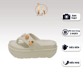 Dép Kẹp Đế Cao LM44 có Sticker hoạt hình - Cute