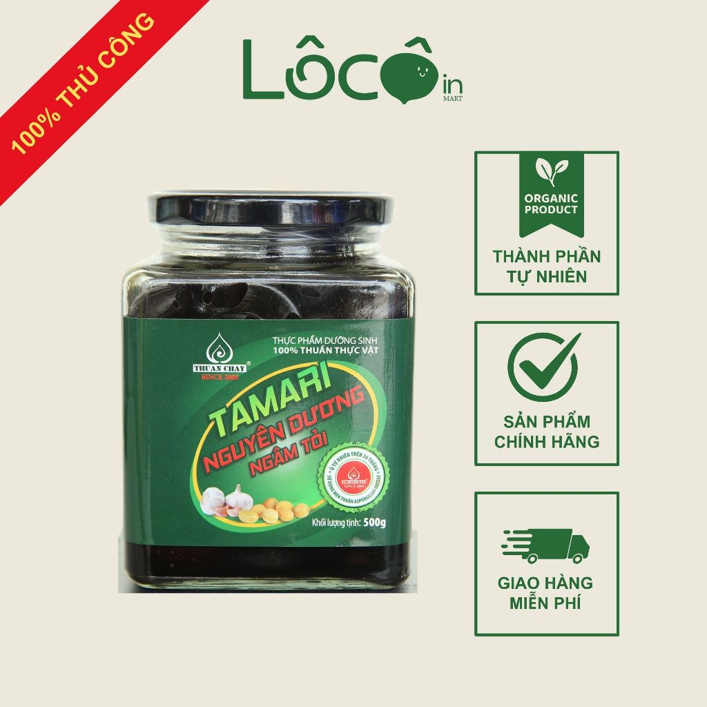 Tương Tamari Tỏi lâu năm hữu cơ thuần chay Nguyên Dương 200gr