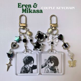 Móc khoá đôi Anime ATTACK ON TITAN EREN & MIKASA | Móc khoá cặp đôi ý nghĩa cho fan ATTACK ON TITAN