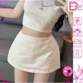  Chân Váy Ngắn Chữ A PhôI Dây Kéo Tôn Dáng Điệu Fashion Chân Váy Mini Nữ Có Quần Trong Chất Kaki Nữ Tính Sexy -V181- 
