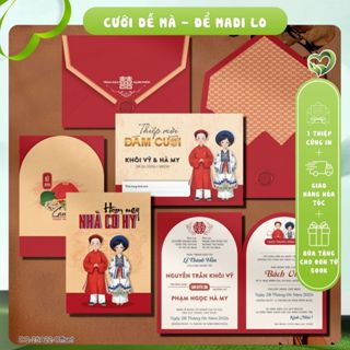 Thiệp Cưới Thiết Kế Riêng Theo Tên Cô Dâu Chú Rể – In Nhanh Đẹp, Chuẩn Concept Yêu Thương