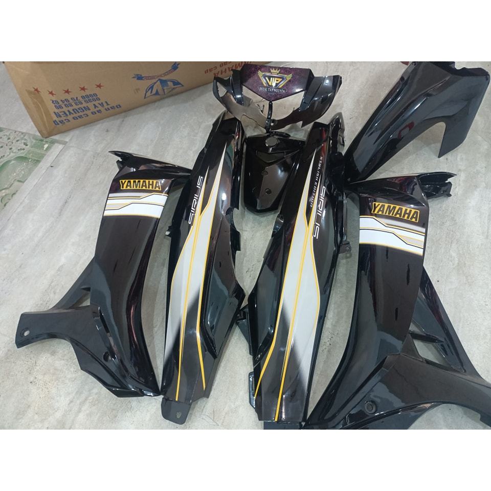 Dàn áo Sirius 110/50cc  Đen bóng Tặng Tem PVC 3 lớp. - ( Note: Ae cần mẫu theo yêu cầu vui lòng nhắn