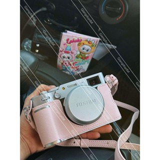  HalfCase - Bao da thật cao cấp Cam-in cho máy ảnh Fujifilm X100VI màu Hồng 