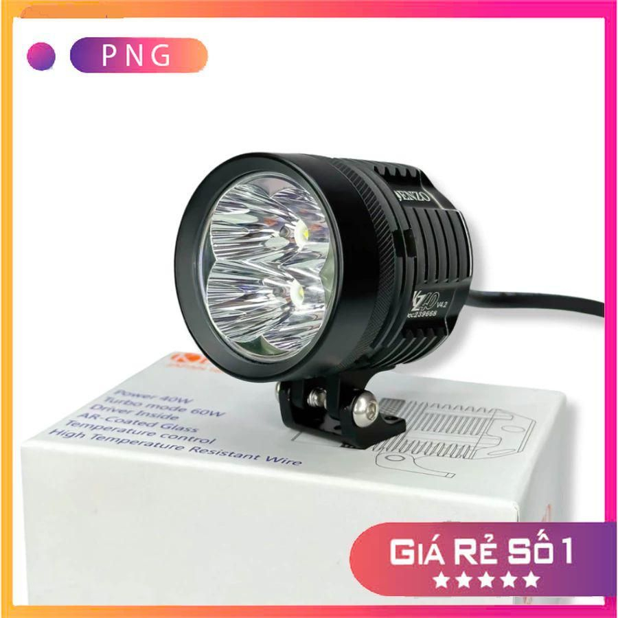 Đèn Trợ Sáng KENZOO KZ40 V4.2 Chíp SST20 Chính Hãng 60W Siêu Sáng Chống Nước IP68 Bảo Hành 1 Năm