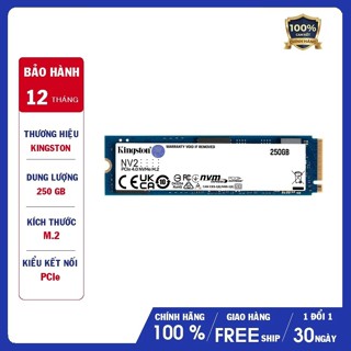  Ổ cứng SSD Kingston SNV2S 250GB NVMe M.2 2280 PCIe Gen 4x4  Đọc 3000MB s - Ghi 1300MB s  -  SNV2S 250G  