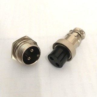 Bộ Giắc cắm 2 chân dùng cho máy hàn tig - giắc GX16-2P đầu đực cái