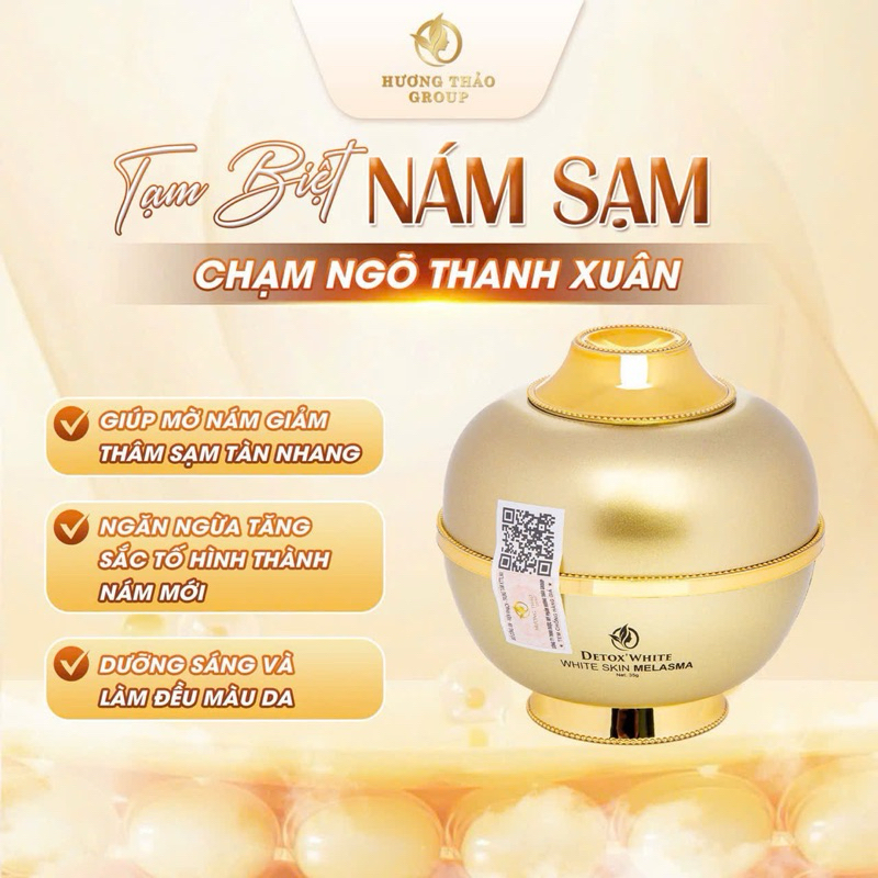 Cao Nám Tàn Nhang, Đồi Mồi, Detox White White Skin Melasma 35g Hương Thả