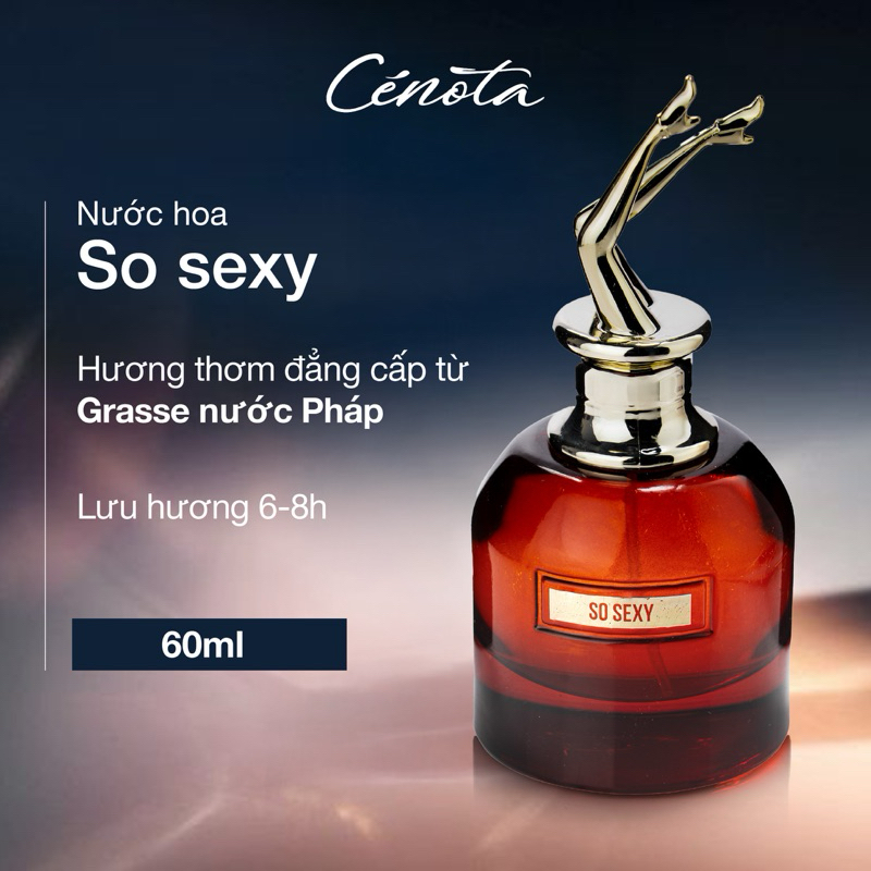 Nước Hoa Nữ Cenota SO SEXY Cá Tính, Gợi Cảm, Quyến Rũ Nổi Bật 60ml, Hương Thơm Từ Kinh Đô Nước Hoa Grasse (Pháp)