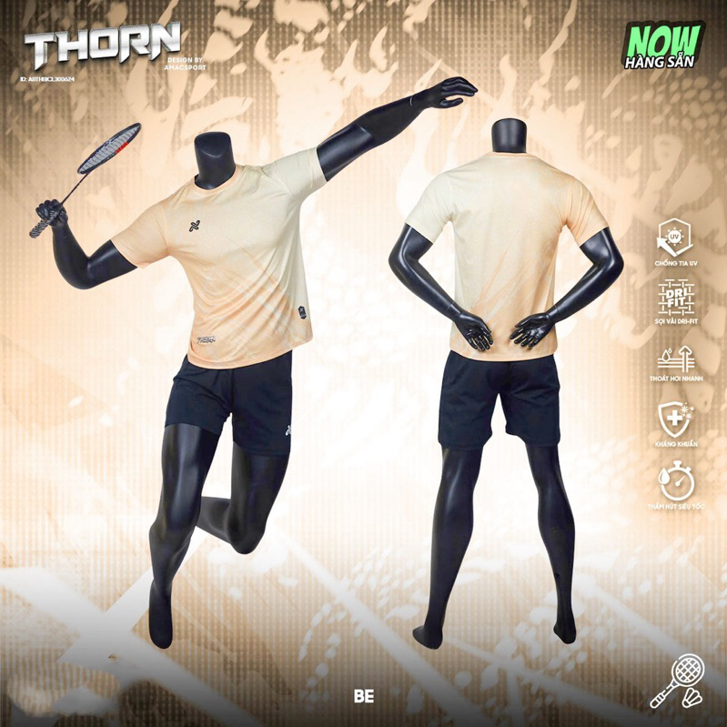 Amac-Áo cầu lông Nam-BST Thorn