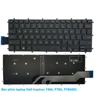Bàn Phím Laptop Dell Inspiron 7466 7460 7467 7560 3379 3490 Zin (Không LED)