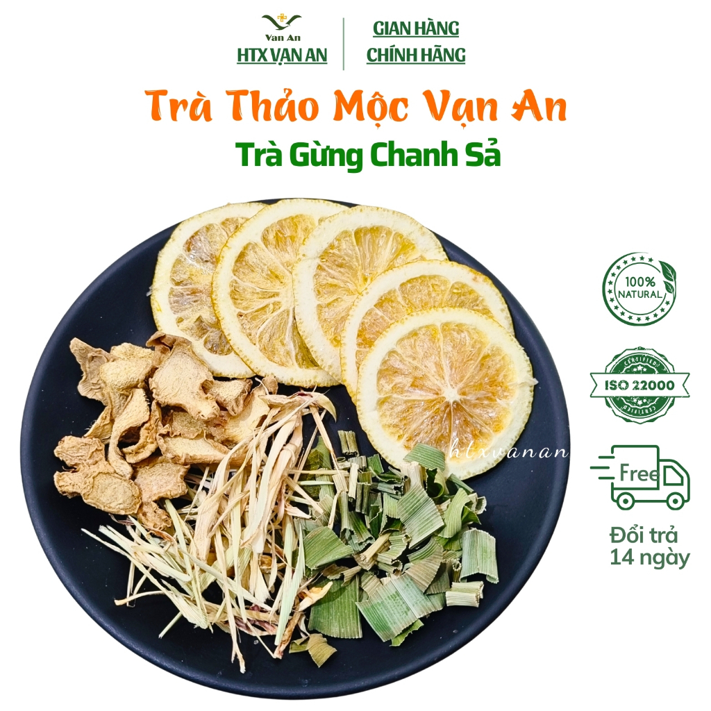 [Set 10 - 30 gói] Trà Gừng Chanh Sả Thảo Mộc Vạn An – Hỗ Trợ Tăng Sức Đề Kháng, Giải Nhiệt