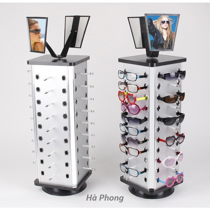 Giá Trưng Bày Mắt Kính, Kệ Trưng Bày Mắt Kinh 36-52 Khe Xoay Cao Cấp