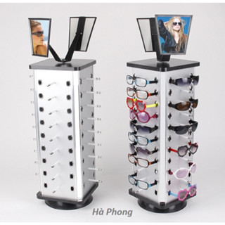 Giá Trưng Bày Mắt Kính, Kệ Trưng Bày Mắt Kinh 36-52 Khe Xoay Cao Cấp