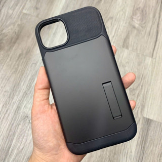Ốp Lưng Spigen dành cho iPhone 14 Plus/ 15 Plus - Slim Armor - Chống Sốc - Giá đỡ
