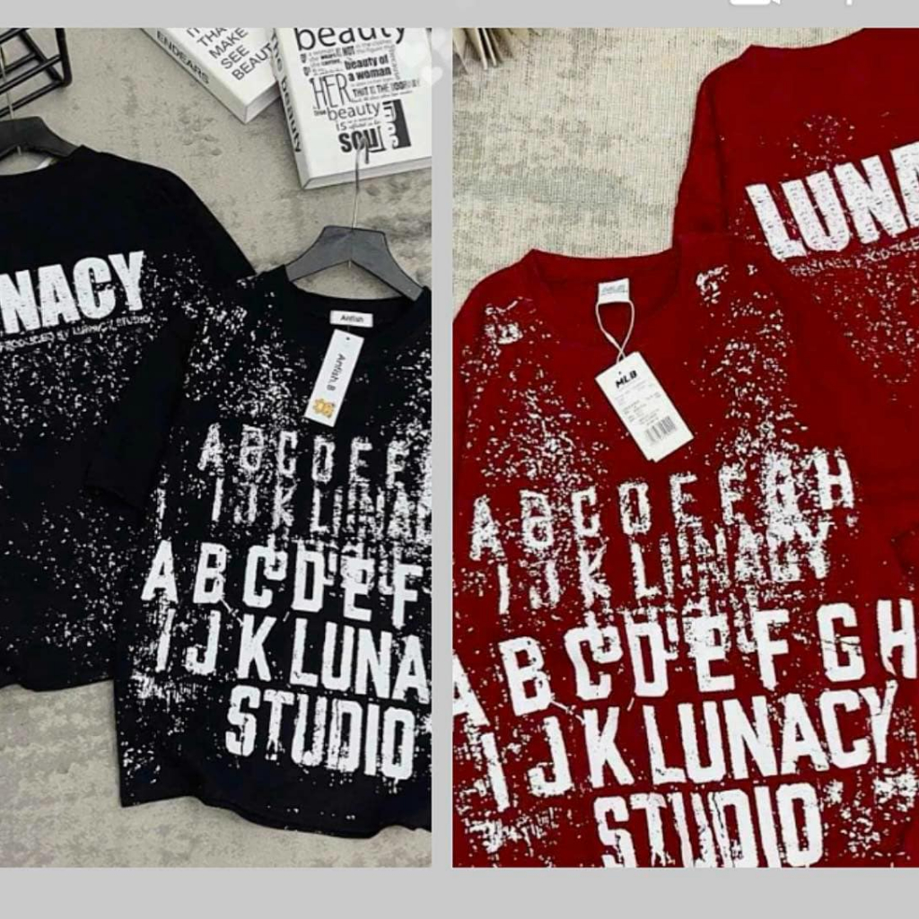 Áo thun nam nữ chất cotton in 2 mặt lunacy