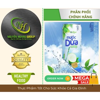  Thùng 24 Lon : Nước Dừa Có Cơm Dừa Cg Food 325 Ml 