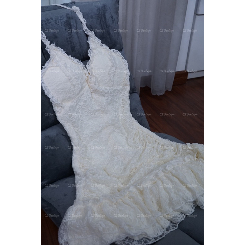 ( Có Bigsize )Set đầm Ren “YẾM KHOÁC REN BÈO” kèm khoát ngắn, nhúng bèo tiểu thư, nữ tính xinh xắn | BigBuy360 - bigbuy360.vn