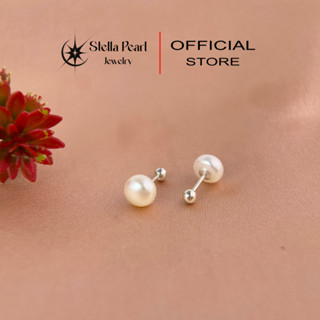  Bông tai ngọc trai nụ ngọc trai thật bạc S925 nhiều kích cỡ 