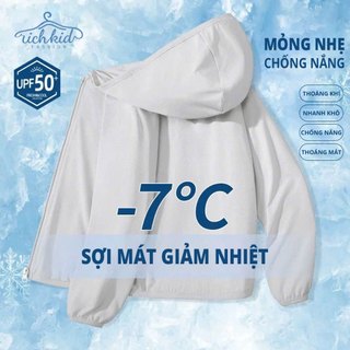Áo chống nắng cho bé Richkid, áo choàng chống nắng chất liệu vải Ice Text thông hơi làm mát tức thì chống tia UV.11