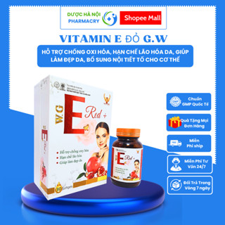E Red Viên Uống Bổ Sung Vitamin E Đỏ Chính Hãng ( lọ 30 viên) Giúp Làm Đẹp Da , Hỗ Trợ Chống Oxi Hoá Lão Hoá Da