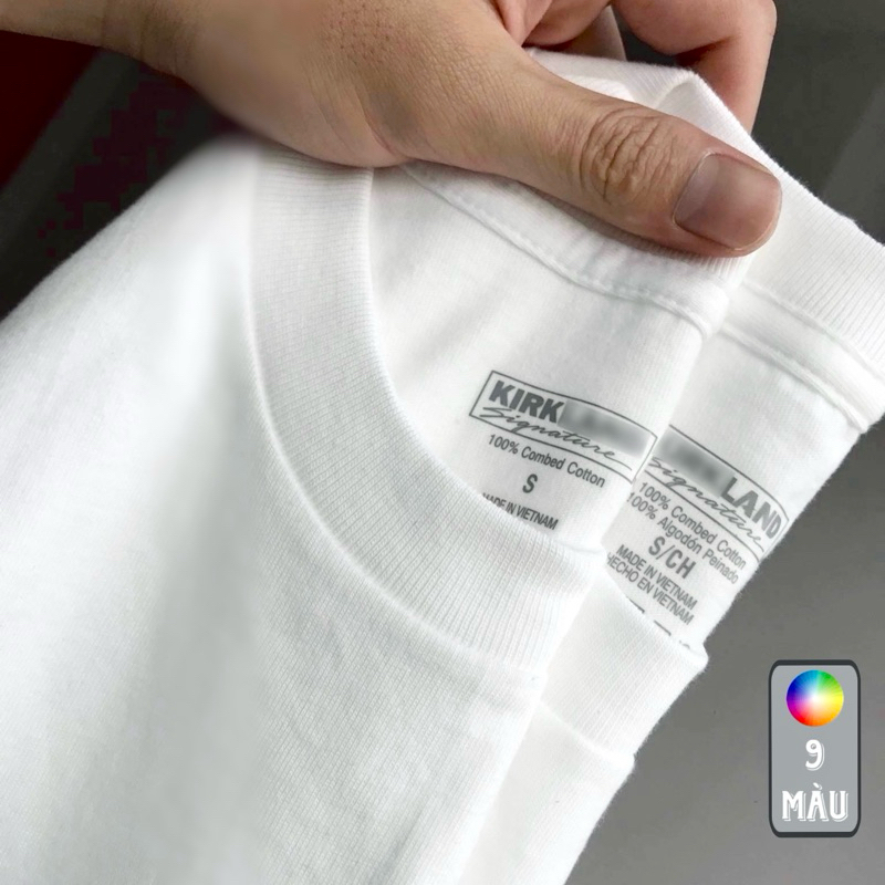 Áo thun trơn Kirk.L-A-N-D Unisex Oversize [Nam,Nữ] - Áo phông cổ tròn - Màu: