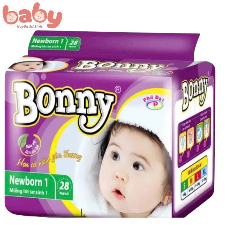 BONNY/ HUYGO- Miếng lót sơ sinh 28 miếng
