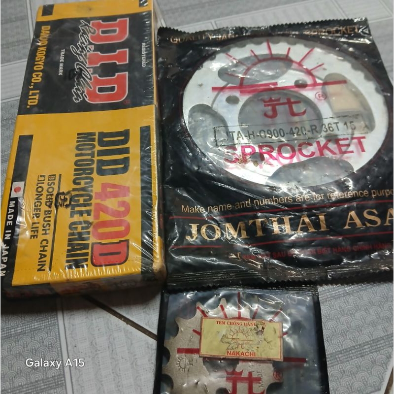 BỘ SÊN NHÔNG DĨA (CHÍNH HÃNG) DID MẶT TRỜI 14T-36T-420,dùng xe cúp DD,82,84,86,90,92,mua hàng coi vi