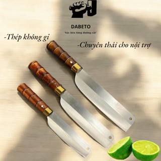 Bộ 3 Dao Thái DABETO Bản To, Vừa, Nhỏ, Tiện Lợi Dùng Gia Đình - Cán Đốt Trúc Chống Trơn Trượt