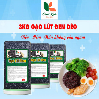  COMBO 3kg gạo lứt đen dẻo thực dưỡng,Healthy eatclean hữu cơ ăn kiêng food Hoài Linh Điện Biên 