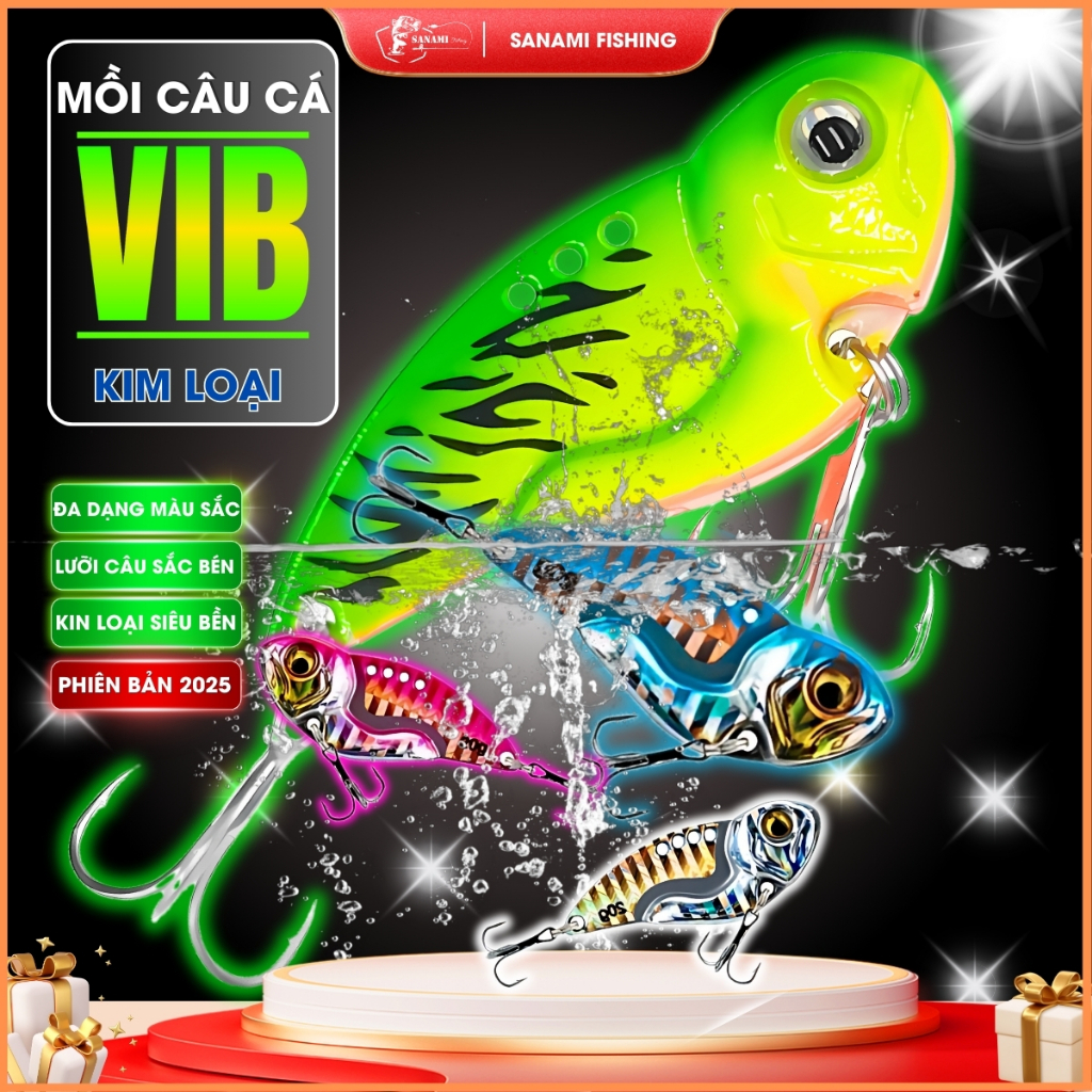 Mồi câu cá giả VIB Siêu Nhạy 8g, 10g, 12g, 14g chuyên câu cá lóc MO34
