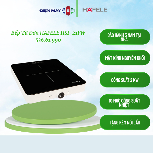 Hafele Bếp Từ 1 Vùng Nấu HC-I302A 536.61.990 – Cảm Ứng Trượt – Schott Ceran – Bảo Hành 1 Năm