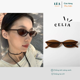 [LÉA GLASSES] Kính râm CELIA mát chuyên đi nắng nhựa cứng cao cấp chống tia UV400 HOT TREND