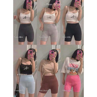  Quần Legging Đùi Lưng cao Rainbow Thái Lan sẵn ship  