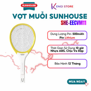   Hàng Chính Hãng  Vợt Muỗi Pin Lithium Sunhouse SHE-EECVM11 - Bảo Hành Toàn Quốc 12 Tháng 