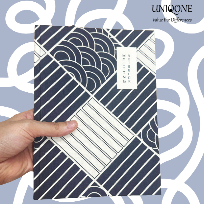 Meeting notebook - Sổ tay ghi chú cuộc họp dành cho dân văn phòng 120trang A5 Bìa vải cotton pattern