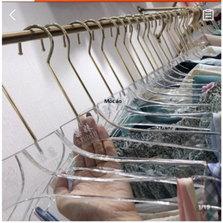 ( Combo 5 Cái ) Móc Treo Quần Áo Shop, Móc Áo Mika Trong Suốt Cao Cấp