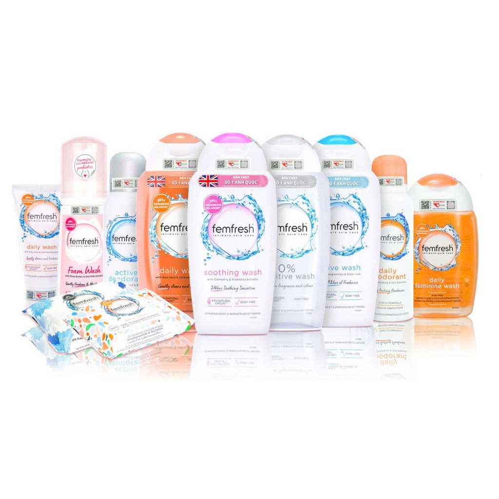 Xịt + Gel Dung Dịch Vệ Sinh Phụ Nữ Femfresh.UK