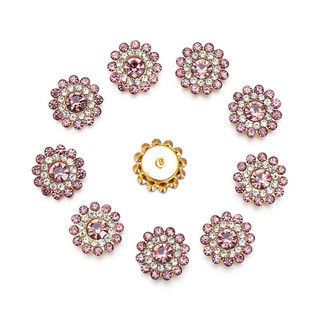 Đá hoa mai đủ màu sắc size 14mm dùng trang trí áo váy, mũ nón thời trang( túi 20 viên)
