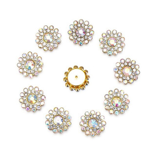 Đá hoa mai đủ màu sắc size 14mm dùng trang trí áo váy, mũ nón thời trang( túi 20 viên)