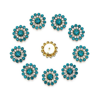 Đá hoa mai đủ màu sắc size 14mm dùng trang trí áo váy, mũ nón thời trang( túi 20 viên)