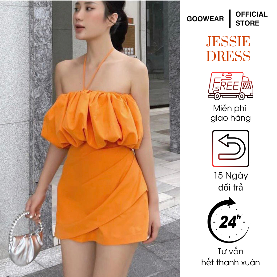 Set Áo Quây Ly Mix Chân Váy Cam Jessie Dress Bánh Bèo Không Thể Bỏ Qua