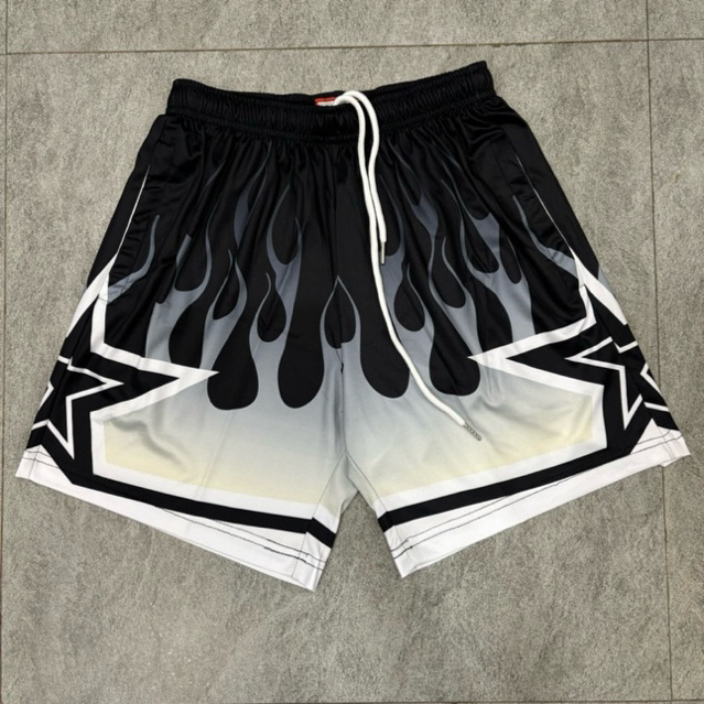 [40-110KG] Quần shorts bóng rổ nam Eric Emanuel hoạ tiết ngôi sao lửa cháy BIGSIZE