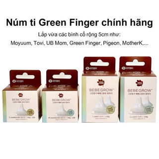 Núm ti bình sữa Green Finger Bebegrow Hàn Quốc chính hãng cho bé