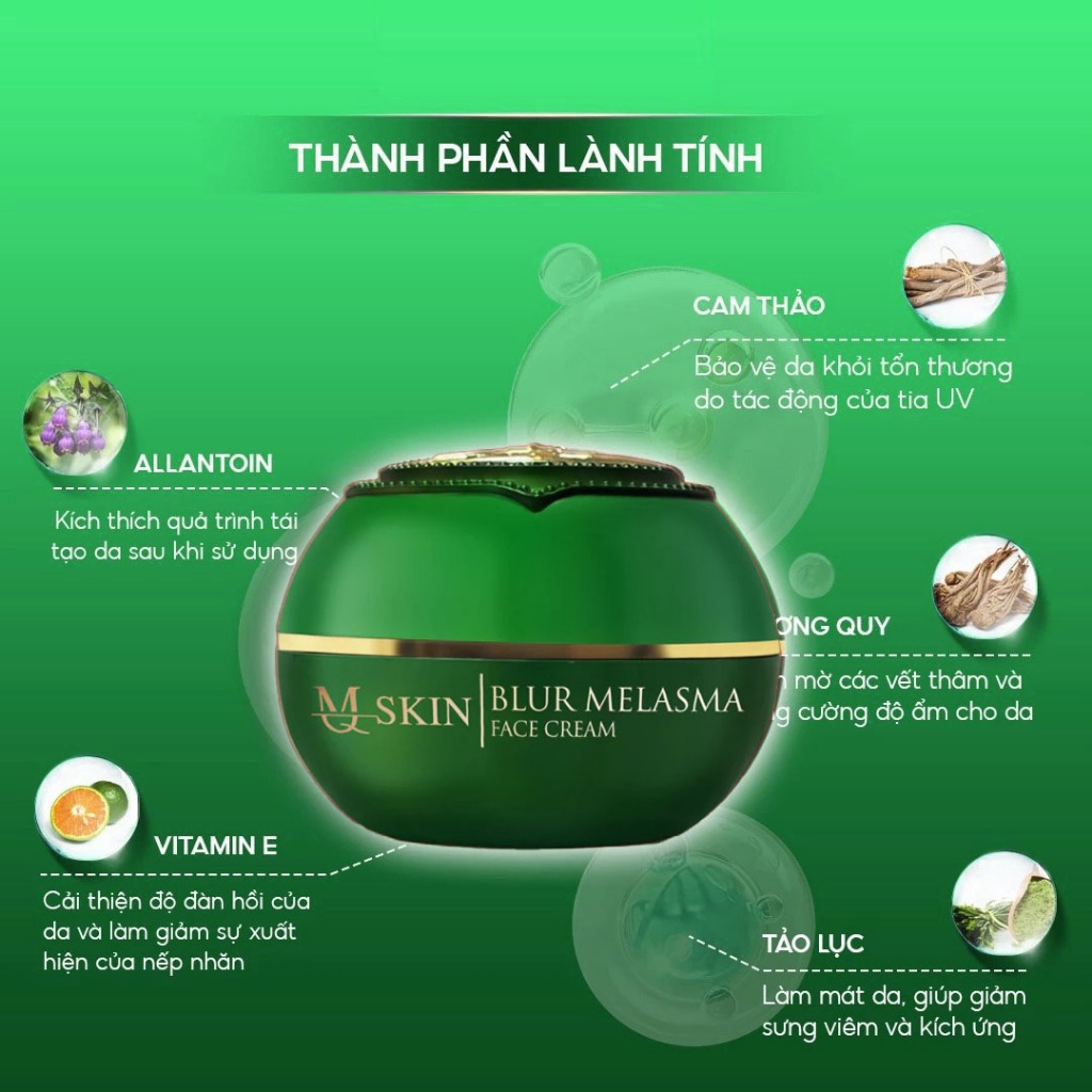 Combo kem face nám siêu trắng BLUR MELASMA 20g và serum Nám cốt sâm MQ SKIN chính hãng | BigBuy360 - bigbuy360.vn