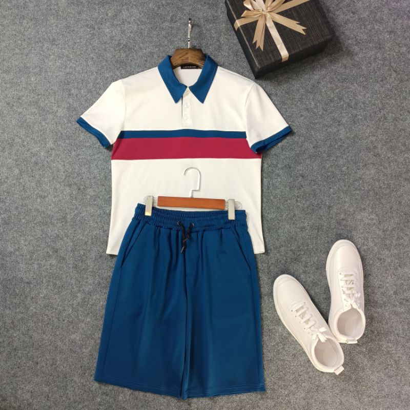Bộ áo polo lacoste hè nam cộc tay cổ bẻ dáng basic thể thao, chất mềm, co giãn nhẹ