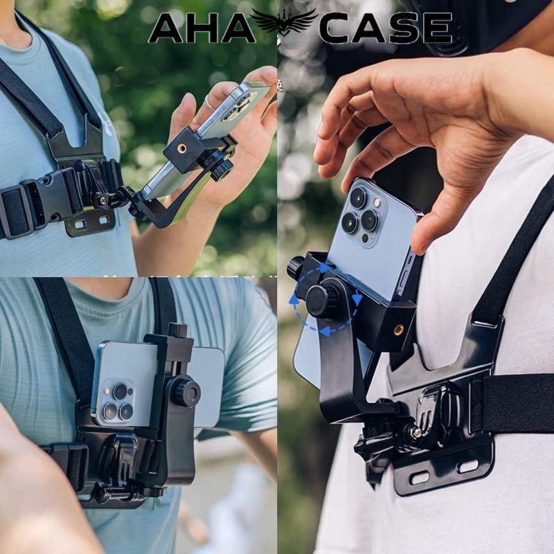 Bộ Dây Đai Đeo Ngực Gắn Điện Thoại, Camera Hành Trình, Gopro,.. Giá Đỡ Chắc Chắn Quay Video, Vlog