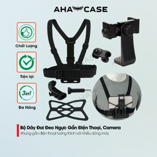  Bộ Dây Đai Đeo Ngực Gắn Điện Thoại Camera Hành Trình Gopro,.. Giá Đỡ Chắc Chắn Quay Video Vlog 